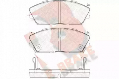 R BRAKE rb0962 -  Комплект тормозных колодок, дисковый тормоз